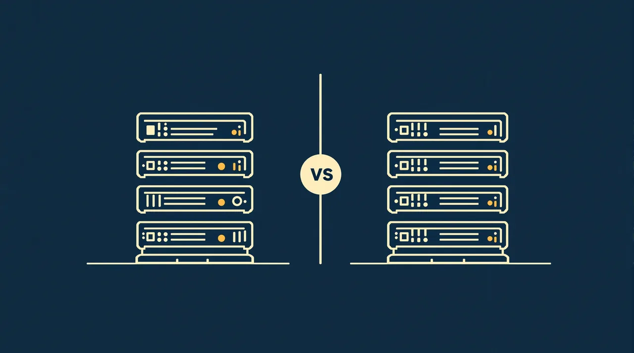 Build vs Buy SaaS: Um Framework de Decisão para Founders -- ilustração em arte linear