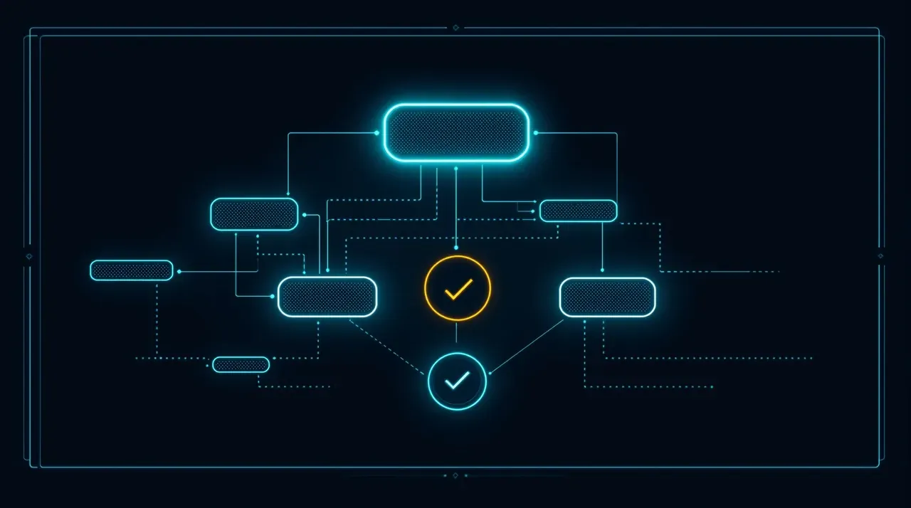 How to build a quiz app with Next.js in 2026 -- line-art illustration