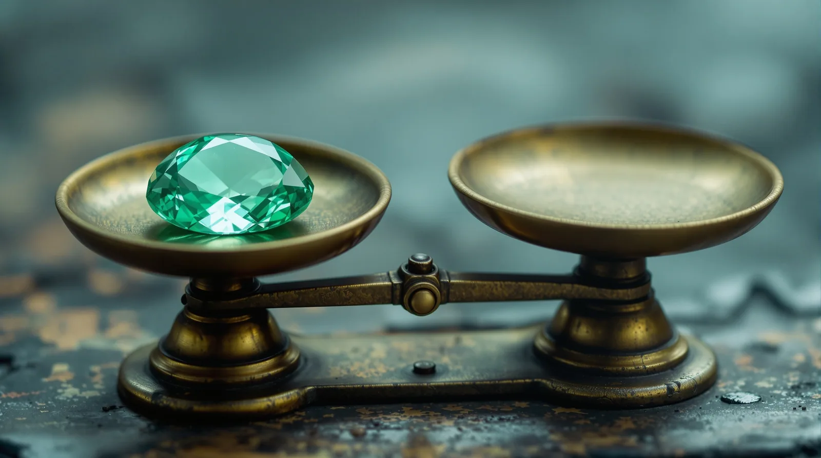 Um anel de diamante em mármore com luz editorial quente, profundidade de campo rasa, grão de 35mm