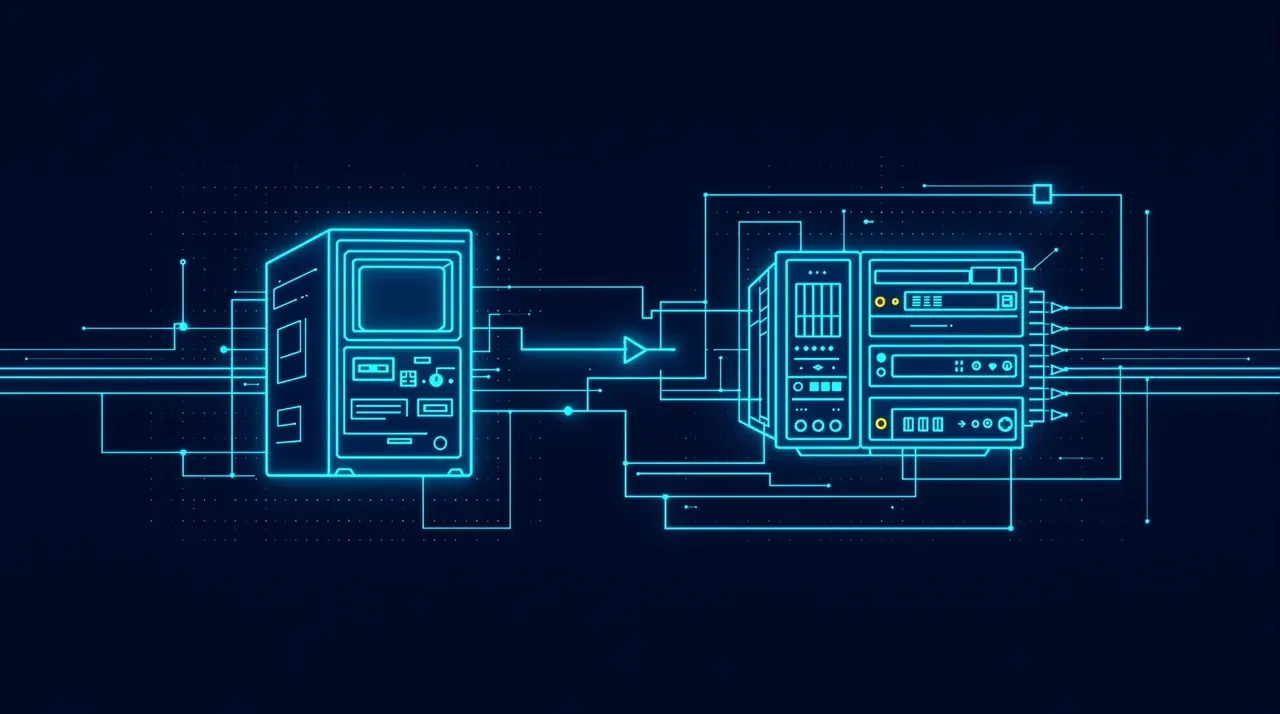 How to Modernize a Legacy Web Application in 2026 -- line-art illustration