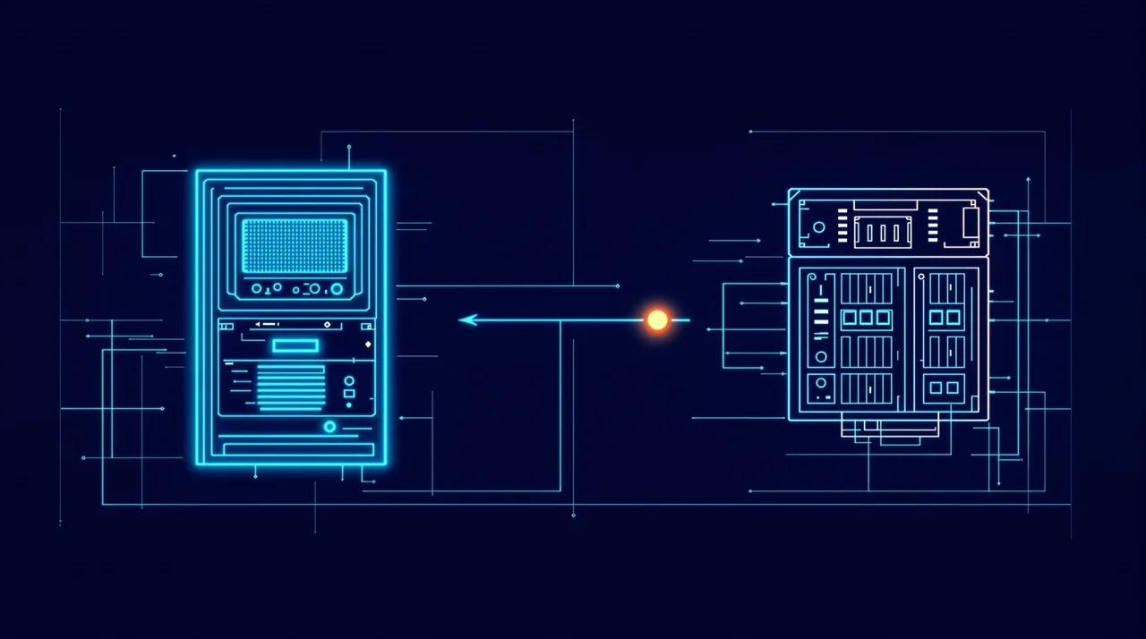 Shopify to Headless Migration Without Killing SEO -- line-art illustration