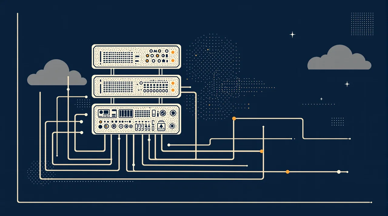 Hosting WordPress on Vercel (Headless): When It Works and When It Doesn't -- line-art illustration