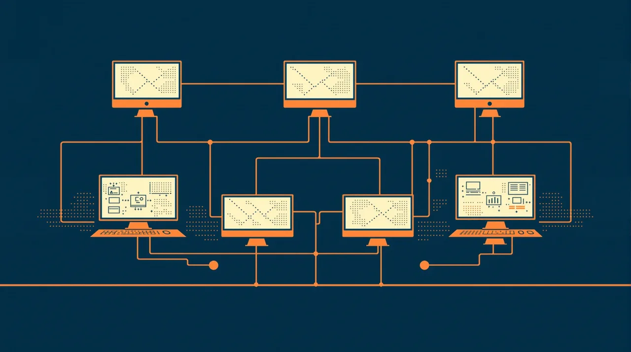 What a fractional CMO actually does in 2026 -- line-art illustration