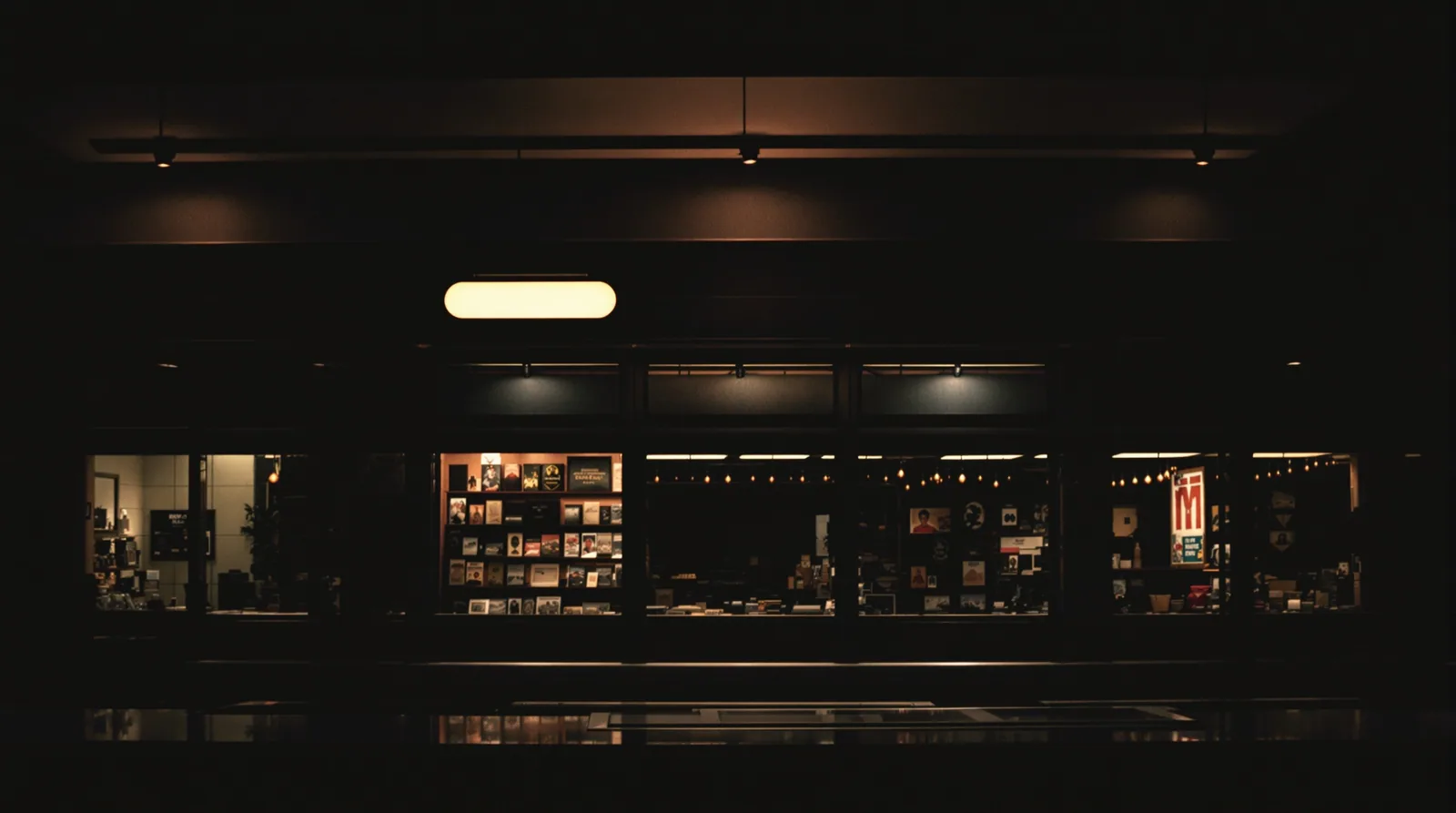 Storefront signs in a row with one lit, suggesting WooCommerce and its alternatives