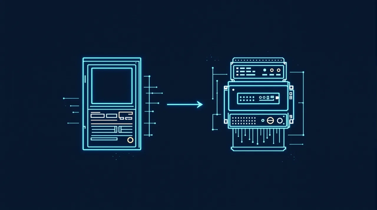 Migrate WordPress to Next.js Without Losing SEO -- line-art illustration